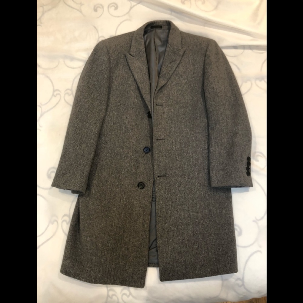 Grey Calvin Klein Overcoat-Mid Length